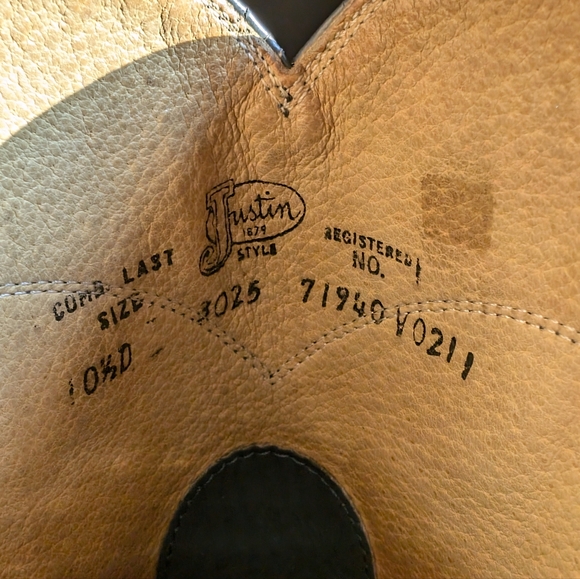 Grey Men's Justin Roper Western Boot - Picture 4 of 7